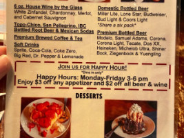 Jack's Steak House menu