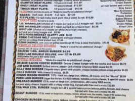 Jim Bob's Chuck Wagon menu