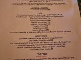 Bella Italia menu