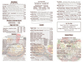 Zachary's Cafe Inc menu