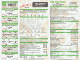 Padrone's Pizza Italian Cuisine menu