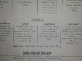 Brickstreet 200 menu