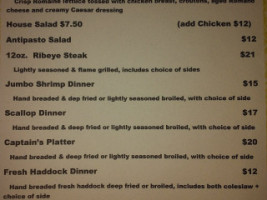 The Roadside Inn menu