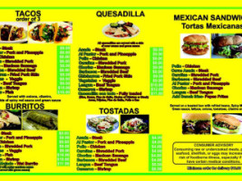 Taco Express menu