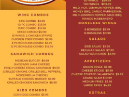 Las Alitas Sports Wings Escobares menu