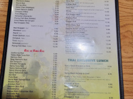 Siam King Thai Japanese Chinese Cuisine menu