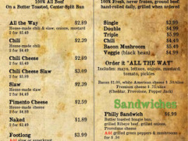 The Hotdog Co. menu