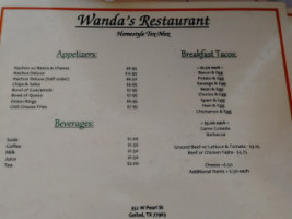 Wanda's Restraurant menu