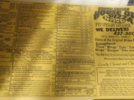 Capps Pizza menu