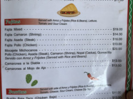 Baja Taco menu