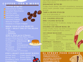 Churro Nest menu