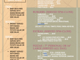 Way North Lounge menu