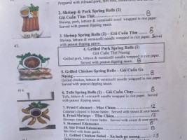 Pho 38 menu