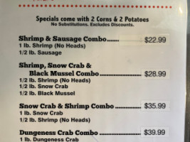 Happy Crab Seafood menu