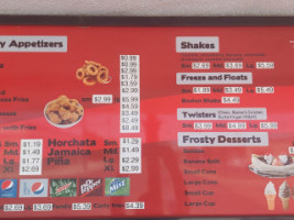 Frosty Drive-in menu