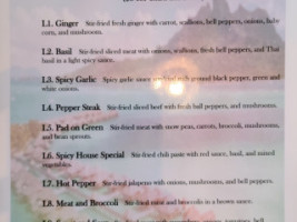 Thai Hut Garden 2 menu