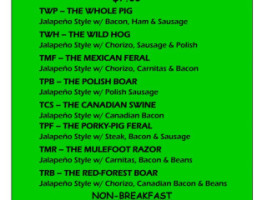 Jalapeños menu
