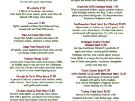 The Greenside Grille At Indian River Golf Club menu