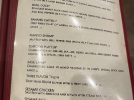 Fusion Japanese Thai menu