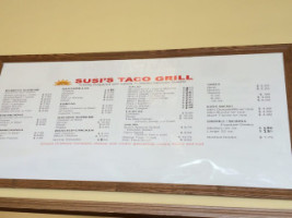 Susi's Taco Grill menu