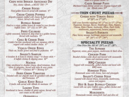 Snazzy's Hot Wings Sassy Things menu