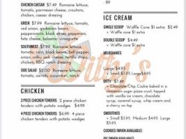 Ditty’s Pizza menu