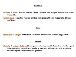 Sapori Trattoria Italiana menu