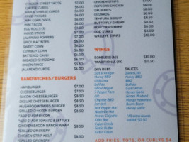 Horseshoe Saloon Grill menu