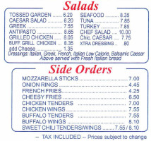 Famous Pizza menu