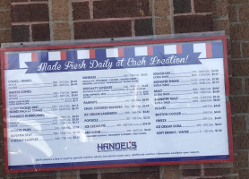 Handel’s Homemade Ice Cream menu