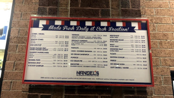 Handel’s Homemade Ice Cream menu