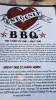 One Only Bbq menu