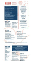 Union Sushi Beque menu