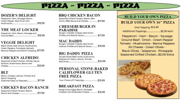 Dozer's Deli Creamery menu