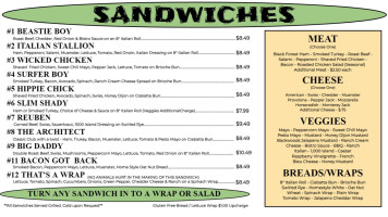 Dozer's Deli Creamery menu