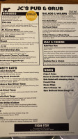 Jc's Pub And Grub menu