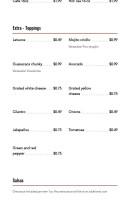 Arepittas menu