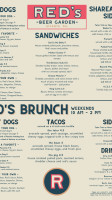 Red's Beer Garden menu