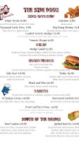 The Side Door Saloon menu