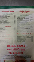 Bella Roma Pizza menu