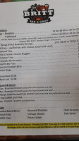 Britt Grill menu