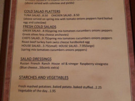 Chuck E. Cheese menu
