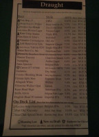 Cloverleaf Tavern menu