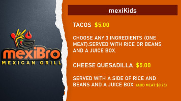 Mexibro menu