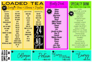Rocket Nutrition menu