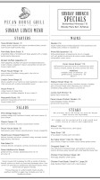 Pecan House Grill menu