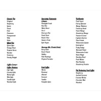 Targeted Nutrition menu