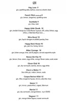 Happy Accidents menu