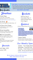 Music Kitchen menu