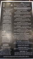 Shadowline Burgers Brews menu